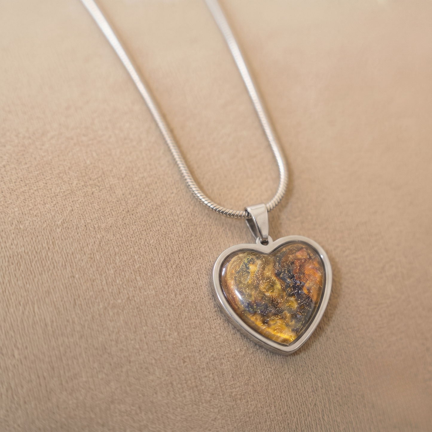 Ketting Juuls | Handgemaakte rvs hart (20 mm) in diverse kleur designs