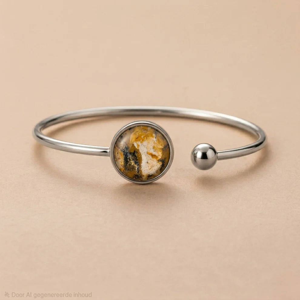 Bangle Lis |  rvs handgemaakte armband in diverse kleur designs