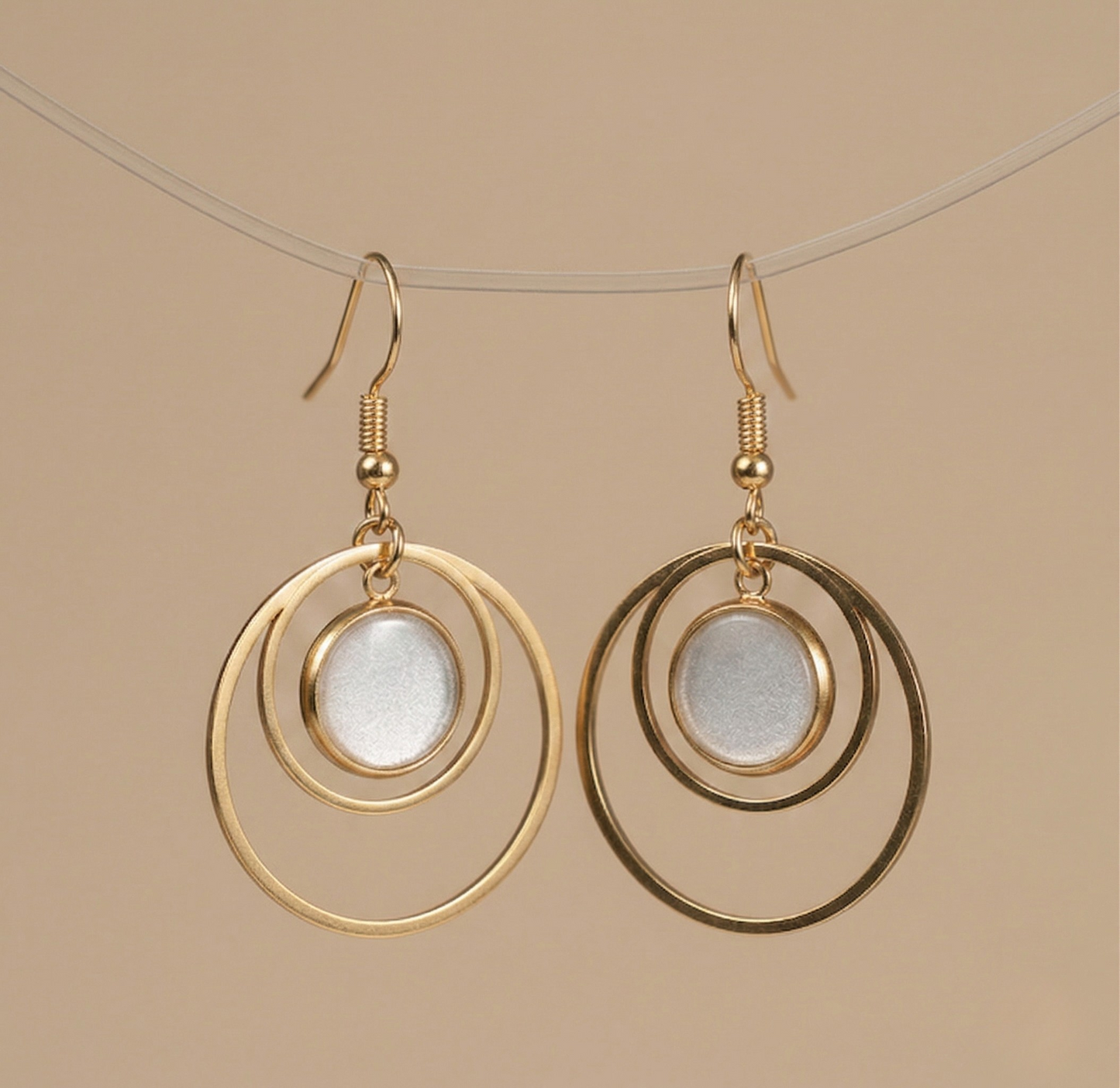 Oorbellen Puck | rvs design met dubbele ringen – Break a Leg