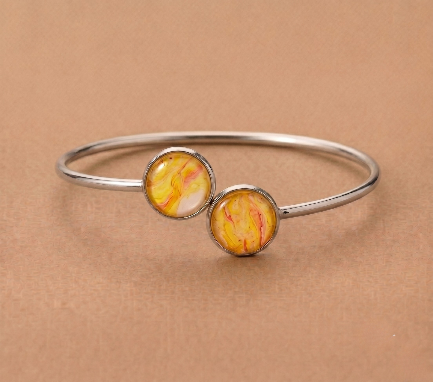 Bangle Lis Duo | handgemaakte rvs in diverse kleur designs
