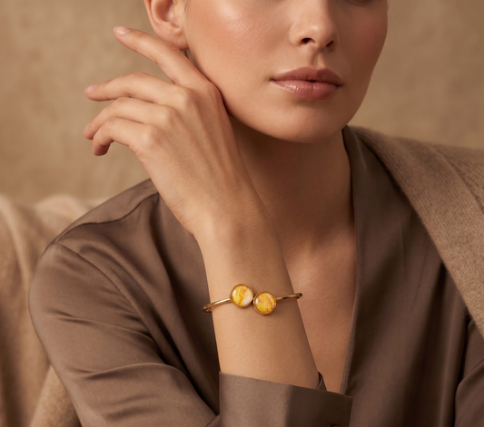 Bangle Lis Duo | handgemaakte rvs in diverse kleur designs