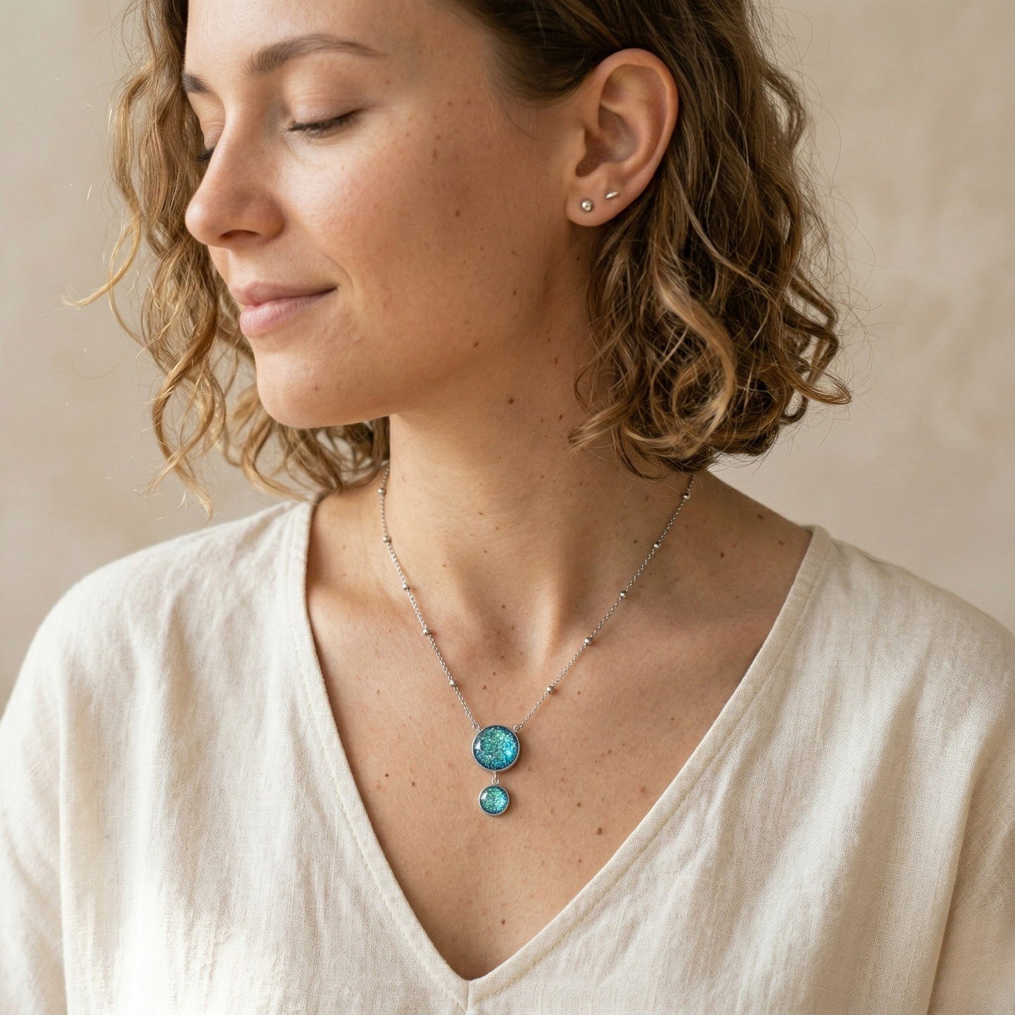 Ketting Lola | Sprankelende rvs double drop Ketting – Standing Ovation