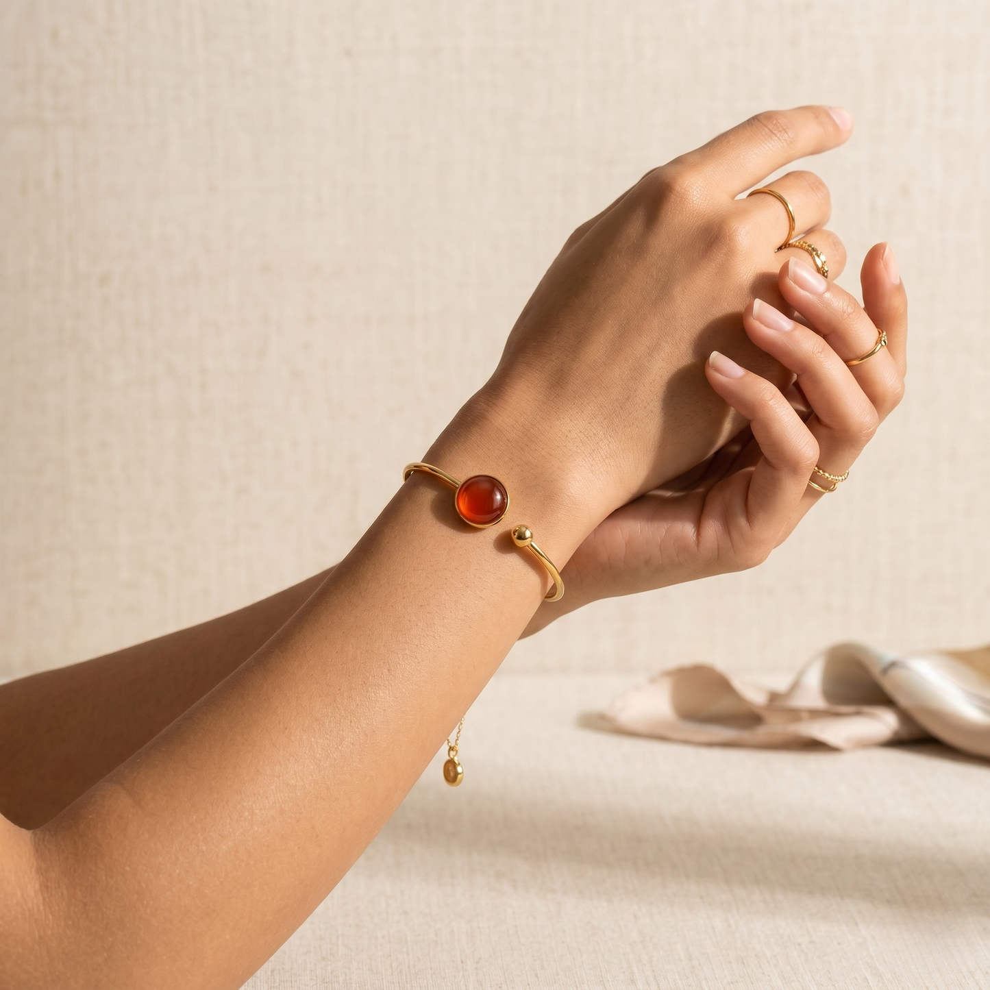 Bangle Lis | rvs design armband – Jimmy Gel Sheer Amber