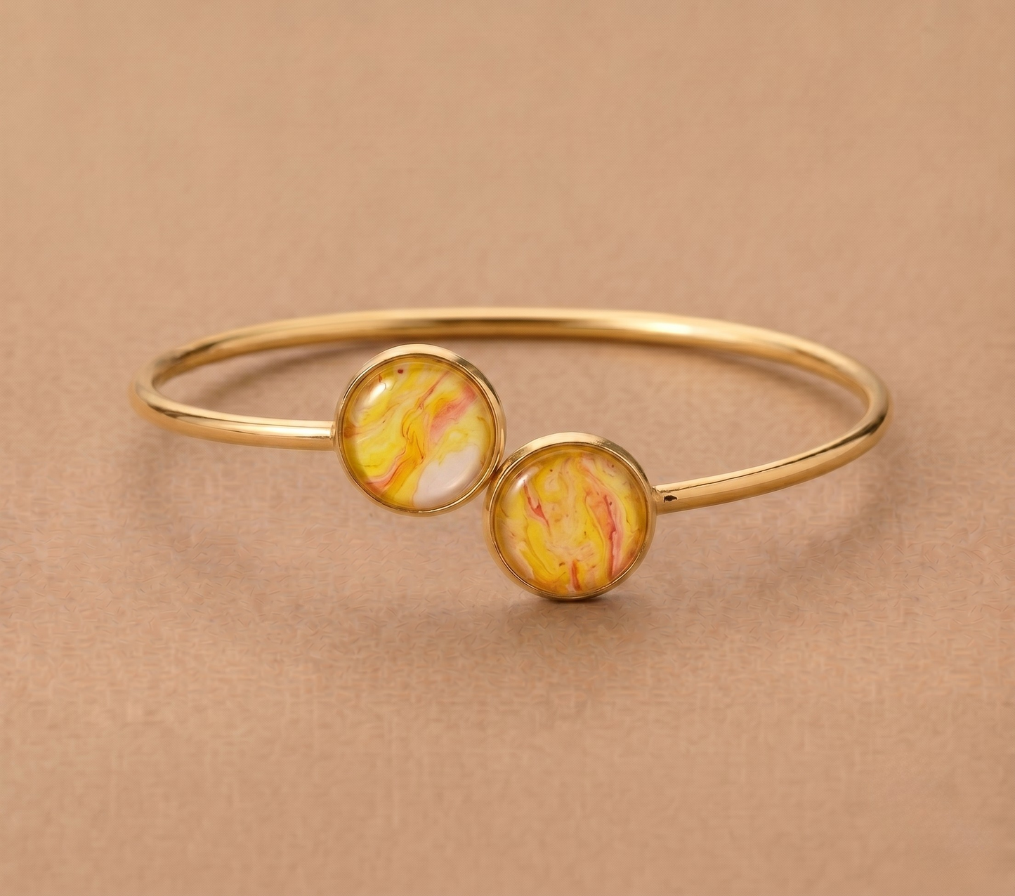 Bangle Lis Duo | handgemaakte rvs in diverse kleur designs
