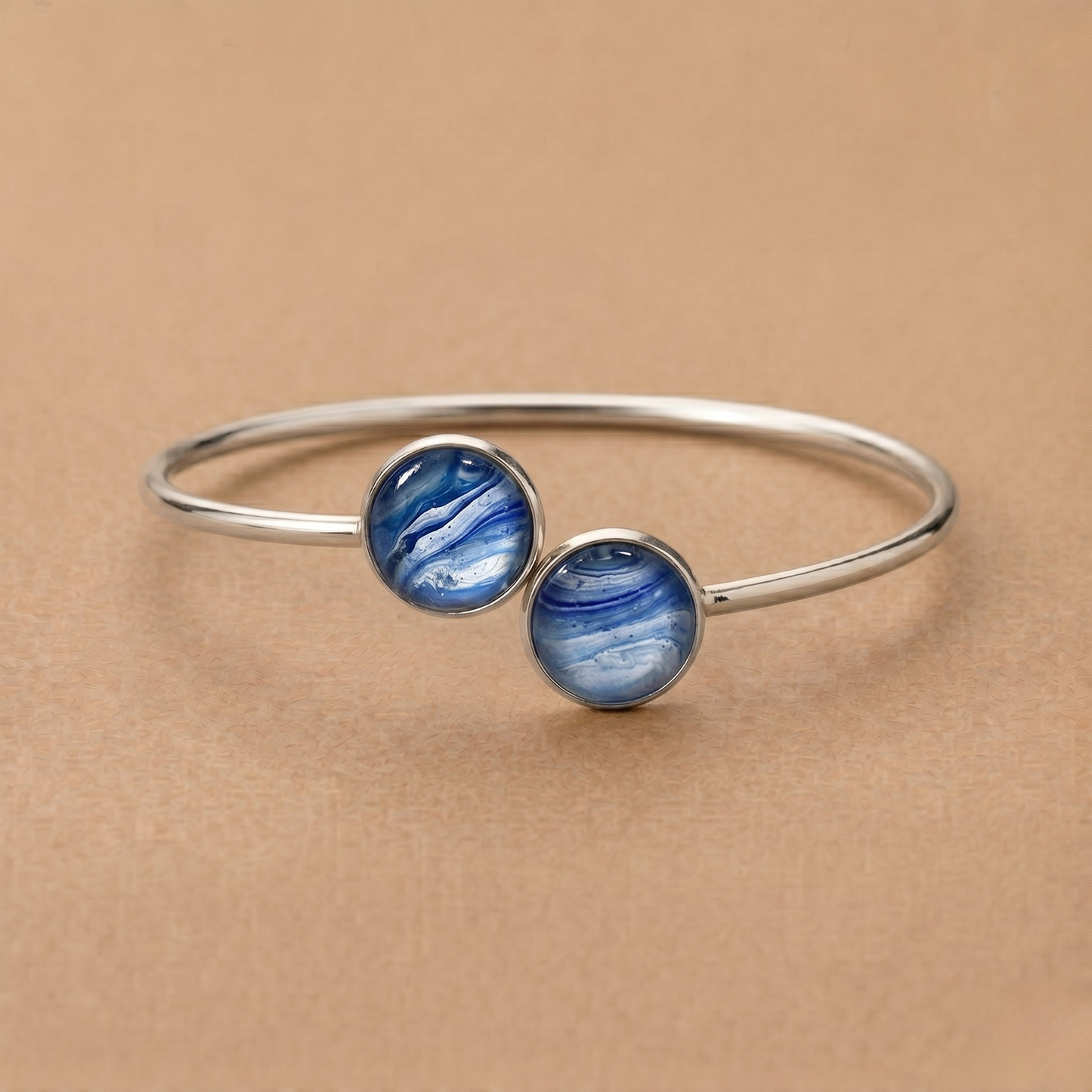 Bangle Lis Duo | handgemaakte rvs in diverse kleur designs