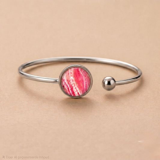Bangle Lis |  rvs handgemaakte armband in diverse kleur designs