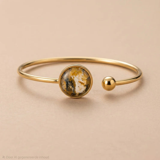 Bangle Lis |  rvs handgemaakte armband in diverse kleur designs