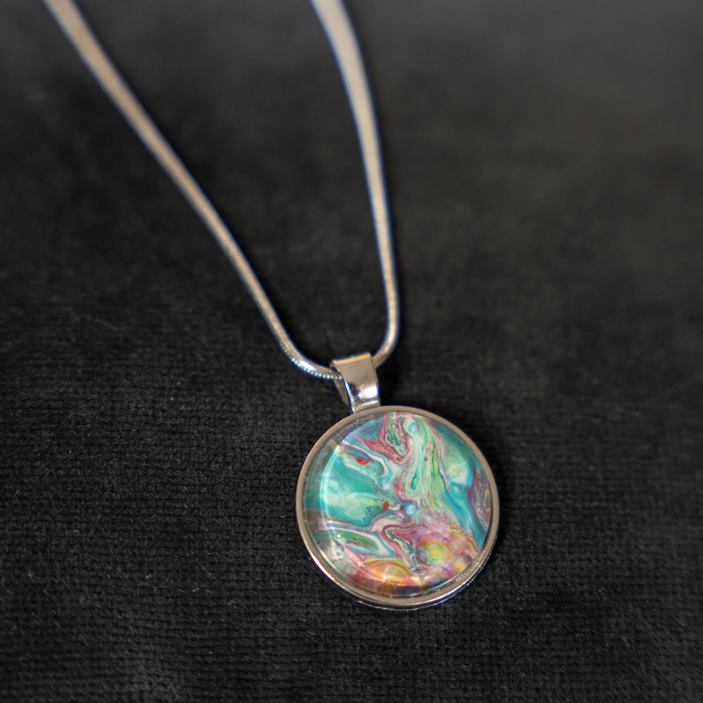 Necklace with cabochon