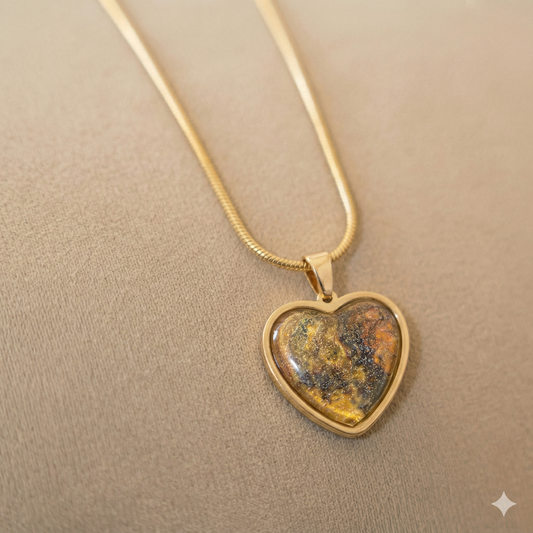 Ketting Juuls | Handgemaakte rvs hart (20 mm) in diverse kleur designs