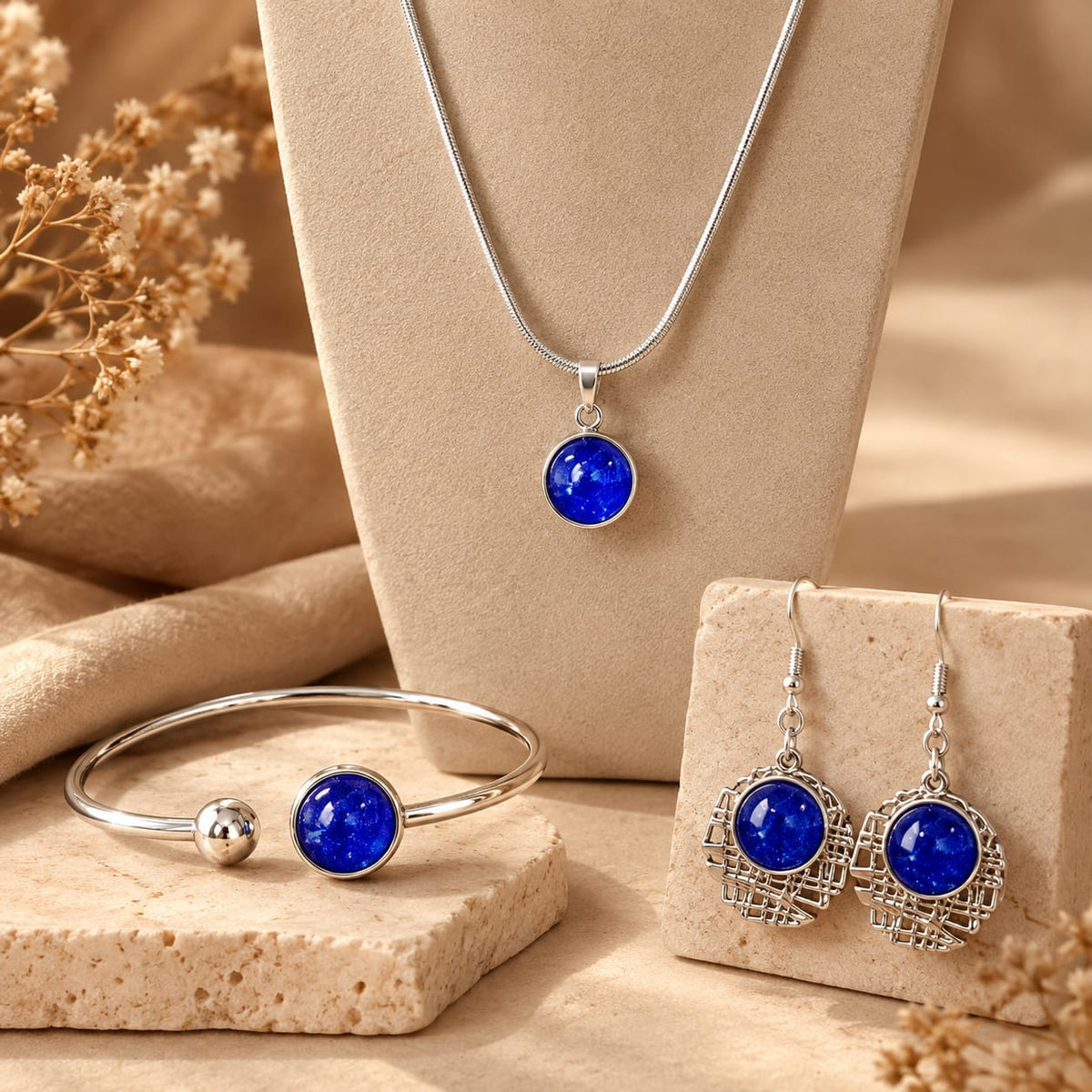 Necklace with cabochon
