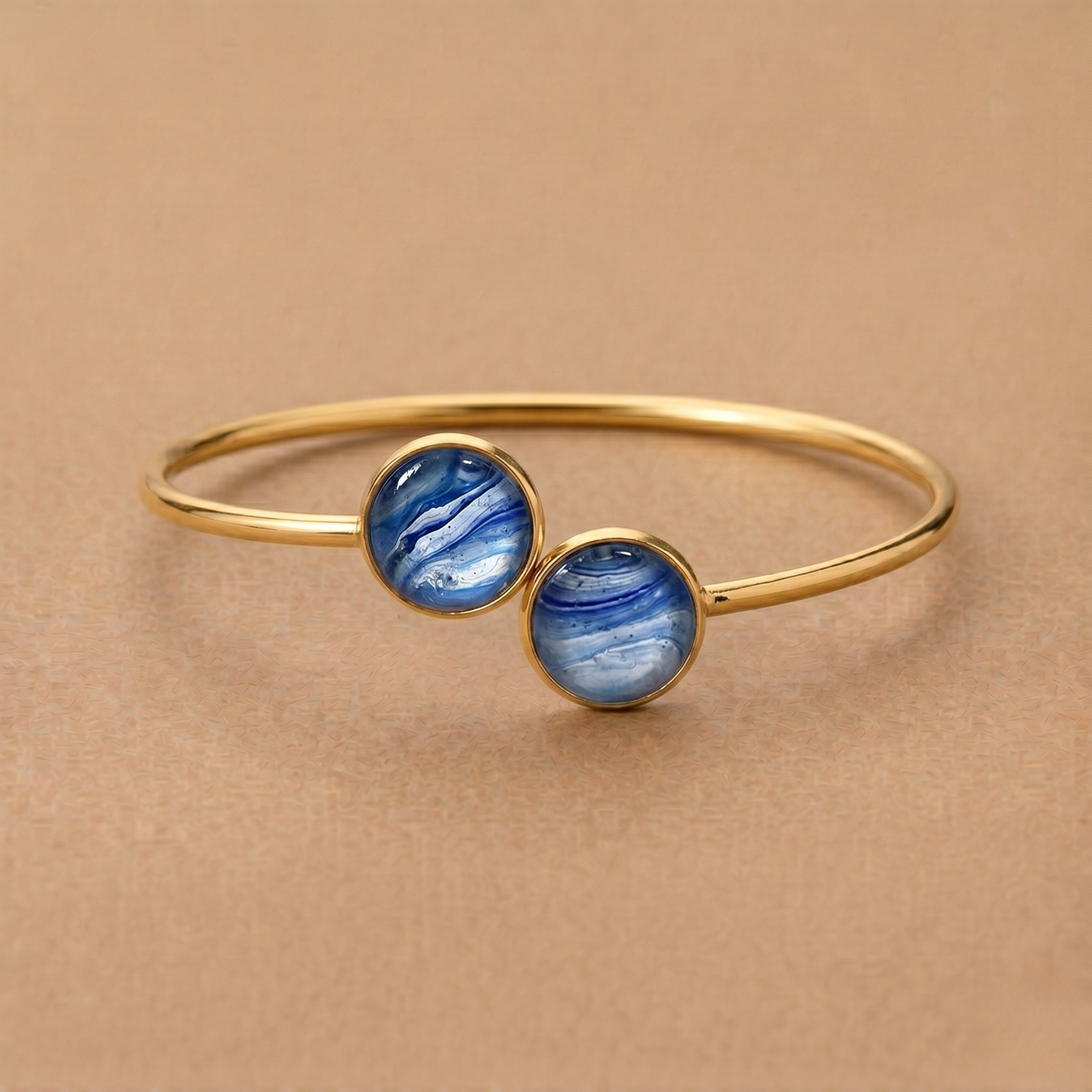Bangle Lis Duo | handgemaakte rvs in diverse kleur designs