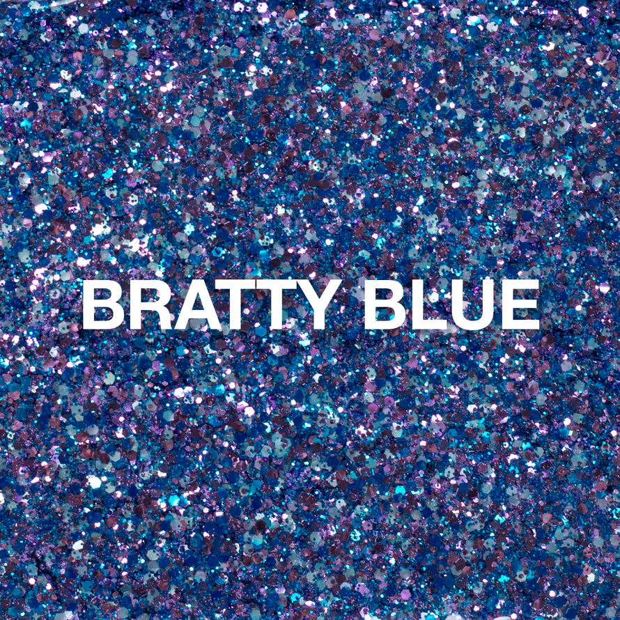 Bratty Blue Glitter Gel