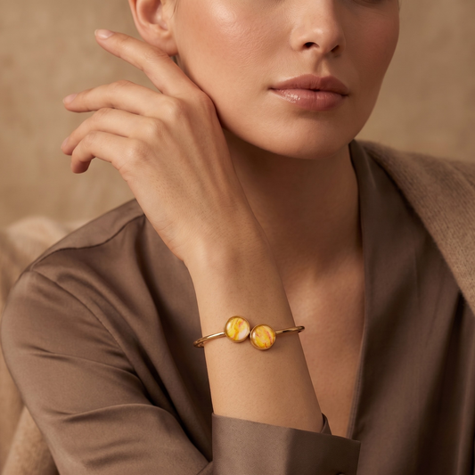 Bangle Lis Duo | rvs handgemaakte armband in diverse kleur designs