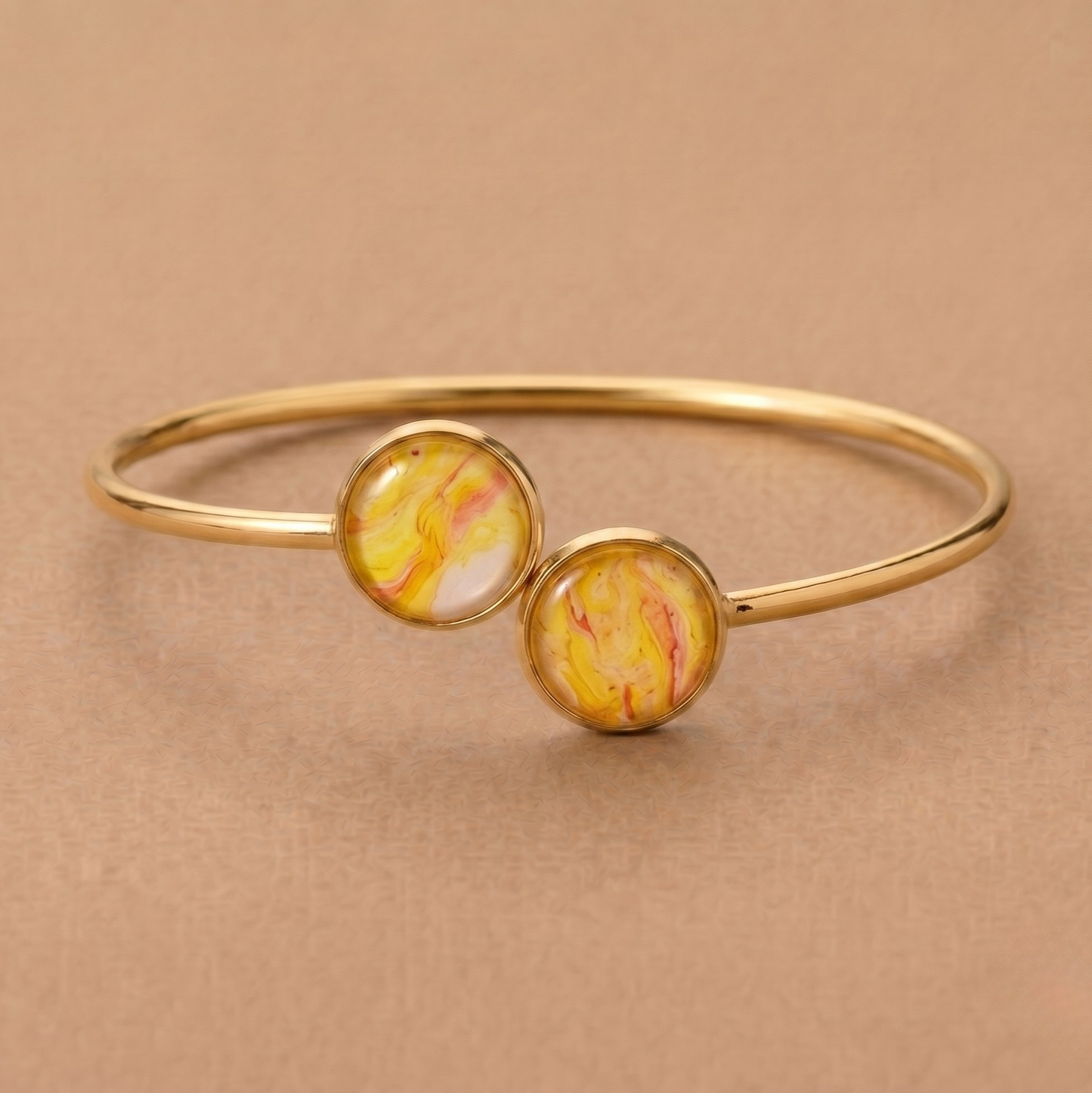 Bangle Lis Duo | rvs handgemaakte armband in diverse kleur designs