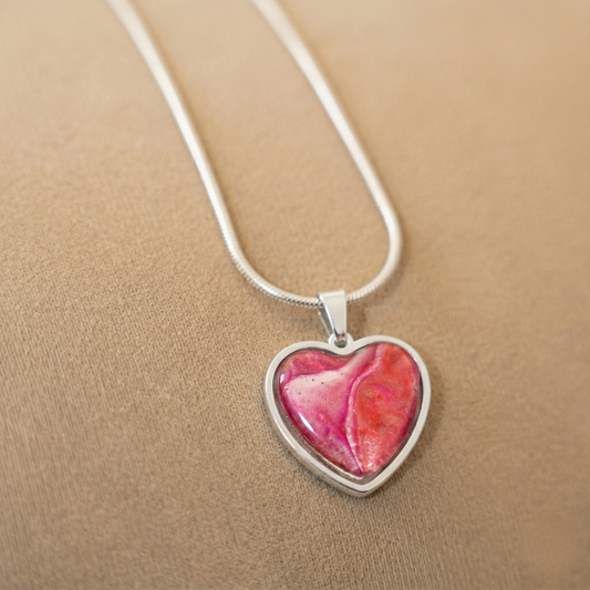 Ketting Juuls | Handgemaakte rvs hart (20 mm) in diverse kleur designs