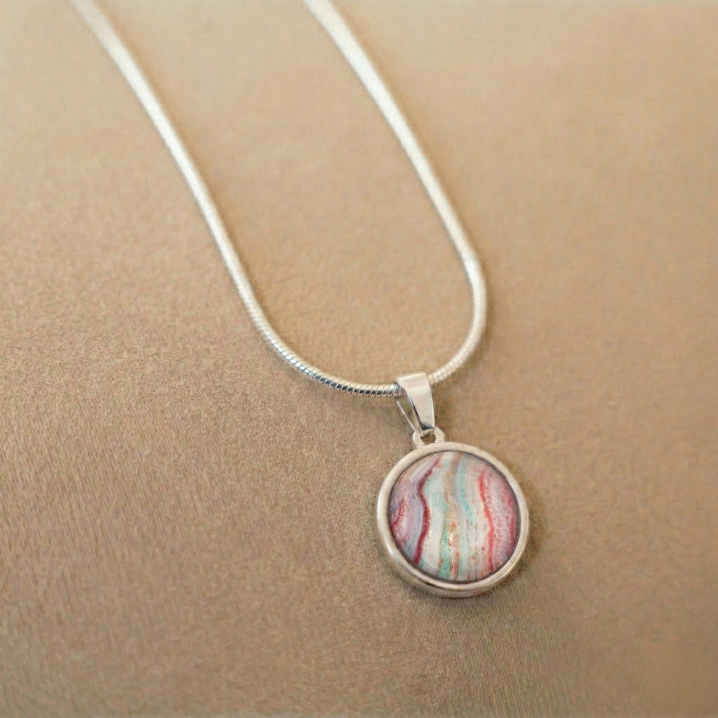 Ketting Wien (16 mm) | rvs design met kleurenprint, multicolor